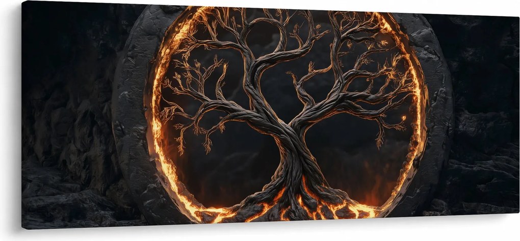 Kép – Életfa lávában I. (120x50 cm)
