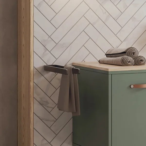 NIMCO MAC 29098-90 - Fali törölközőtartó MAYA 37 cm matt fekete