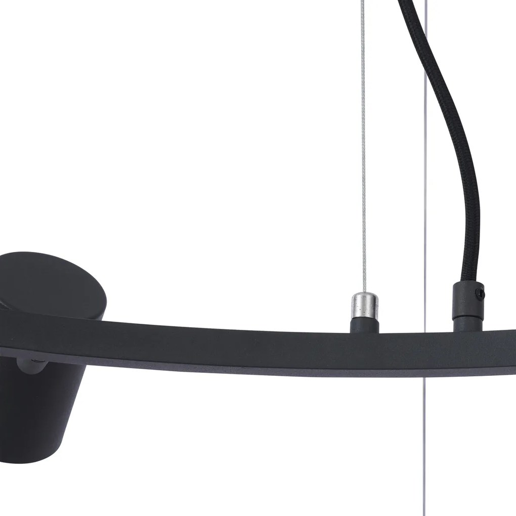 Modern függőlámpa fekete 6-lámpás - Jeana Circle