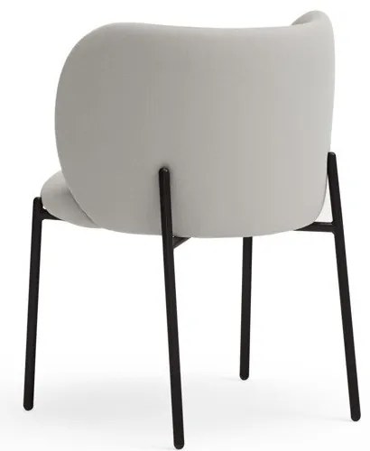 Világosszürke kárpitozott étkezőfotel szett 2 db-os Mogi – Teulat