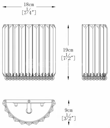 Zuma Line W0360-01A-B5AC - Kristály fali lámpa PRINCE 1xG9/42W/230V