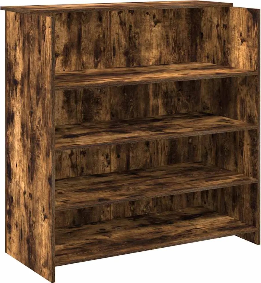 vidaXL recepciós pult füstös tölgy 100x50x103,5 cm szerelt fa