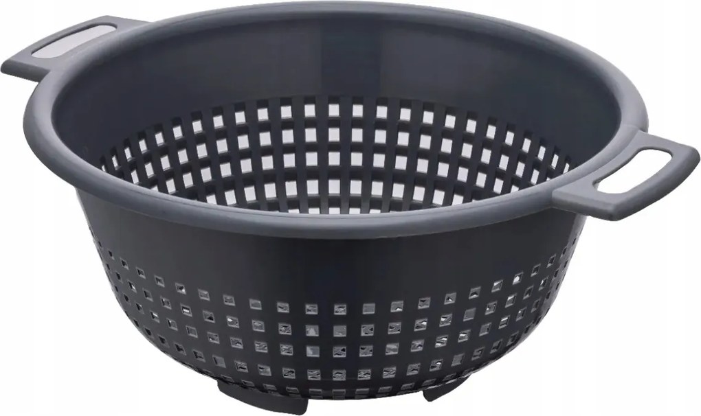 Cedzak Durszlak műanyag kerek fogantyúval Druszlak szürke 24 cm