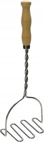 32 cm-es vař.br rozsdamentes acélból, fa nyéllel (nagy)