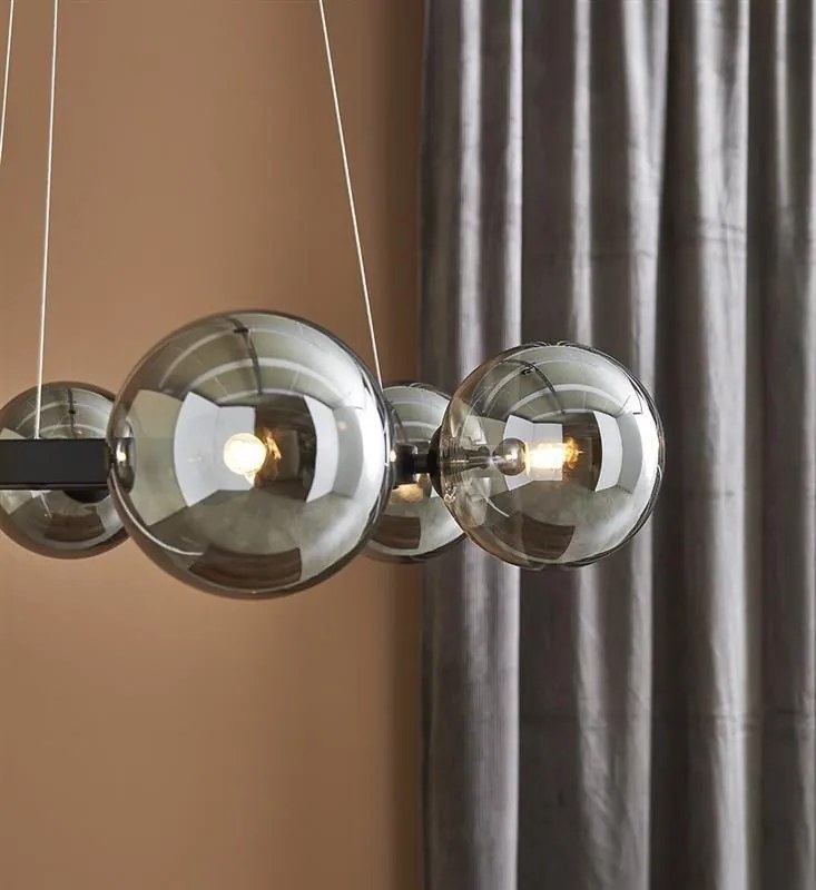 MARKSLÖJD 108051 CIRCLE Modern Függesztett Lámpa Fekete, Füstös G9 IP20