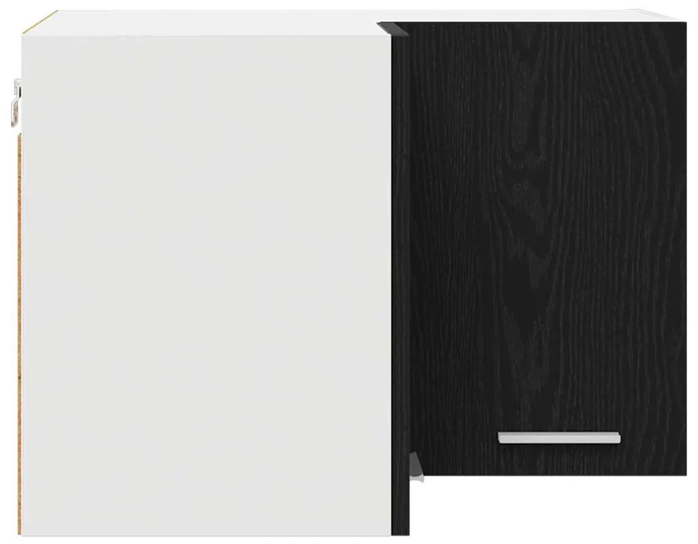 Függő szekrény Riga Fekete tölgy és fehér 57 x 57 x 40 cm