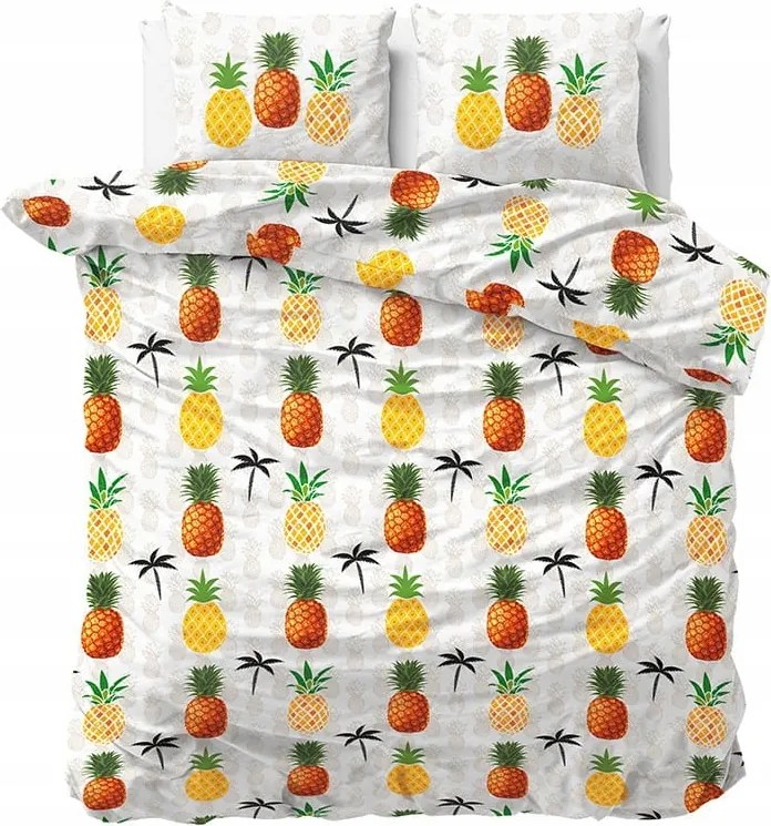 Holland Ágyneműhuzat 200x220 Ananász Pineapple Pálmafák Sleeptime 217
