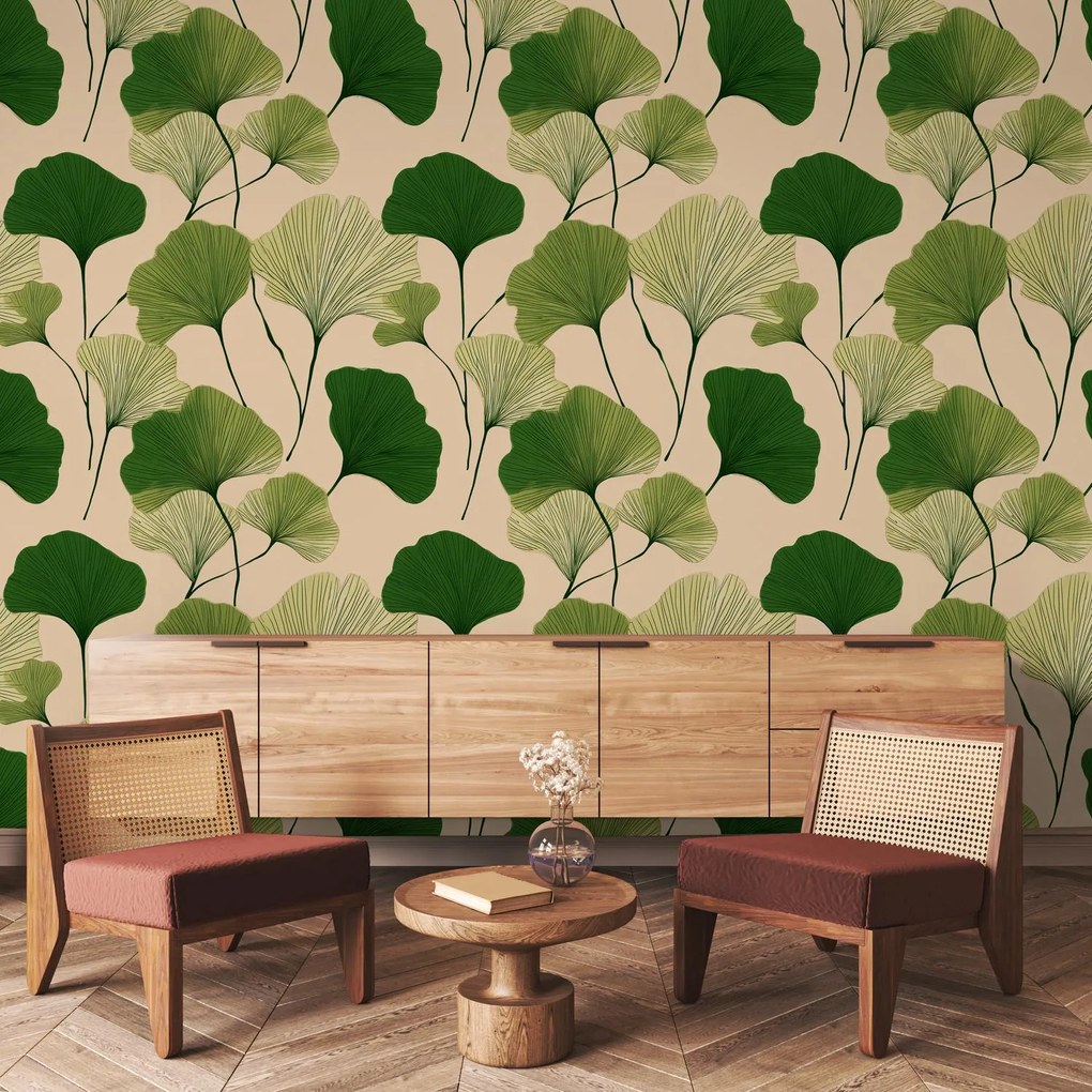 Fotótapéta - Ginkgo zöld levelek (147x102 cm)