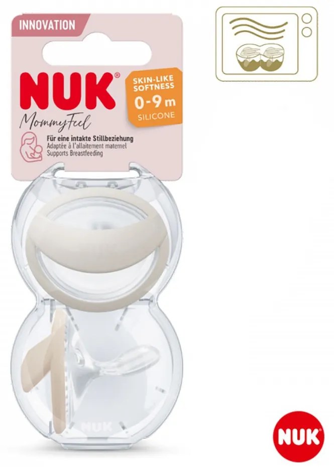 Baba cumi NUK MommyFee 0-9h 2db barack krémszínű