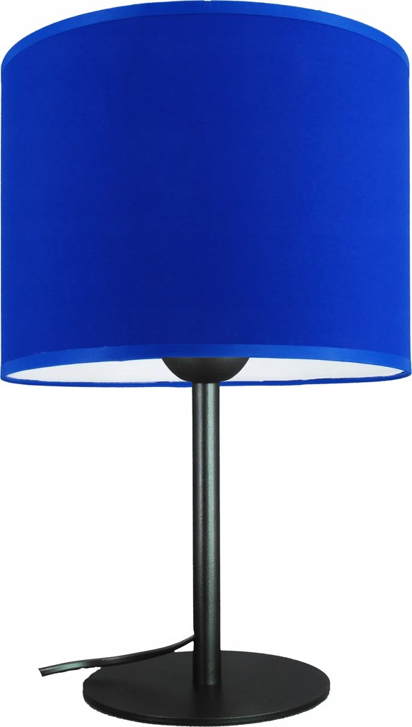 Divatos éjjeli lámpa, asztali szabadon álló lámpabúra kék búzavirág 20cm Led