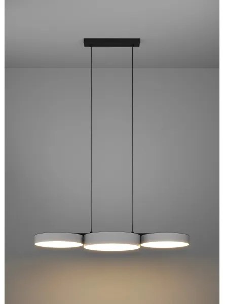 Eglo 900856 - LED RGBW Dimmelhető csillár zsinóron BARBANO-Z 3xLED/7,5W/230V szürke