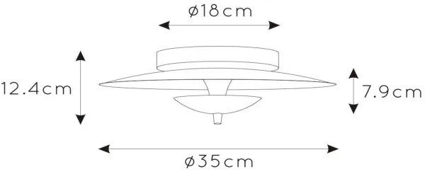 Lucide 30161/09/30 - LED Dimmelhető mennyezeti lámpa VULCAN LED/9W/230V fekete