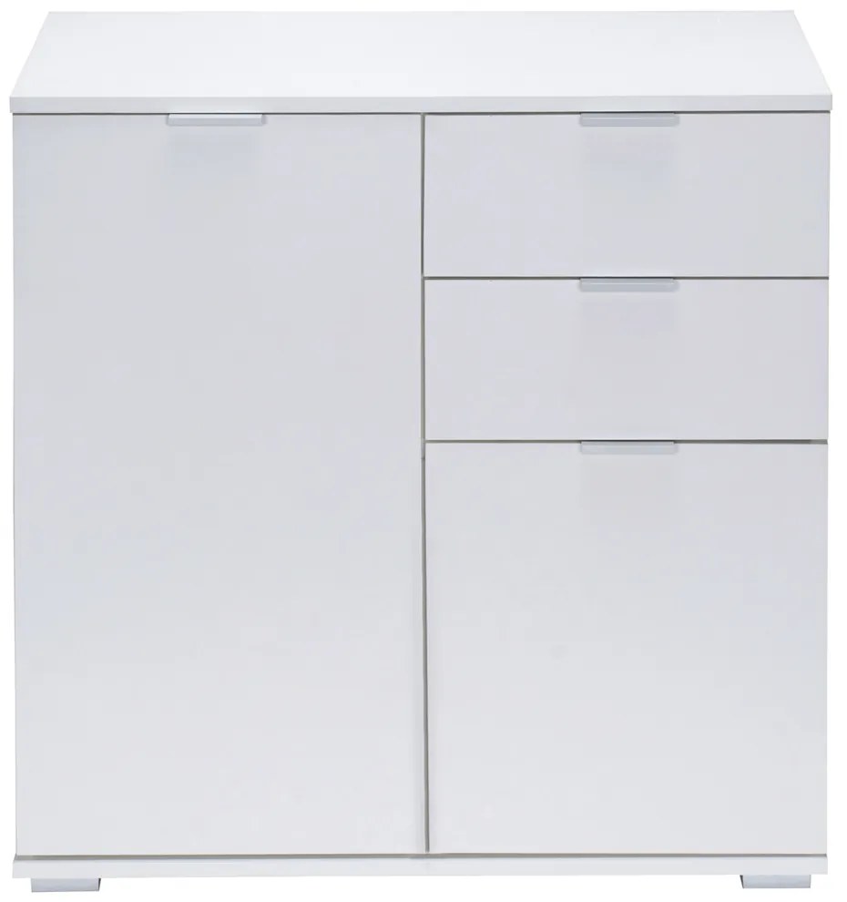 Casaria® Fehér komód 2 ajtóval és fiókokkal