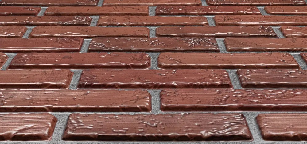 3D PVC falpanel Natúr tégla mintás