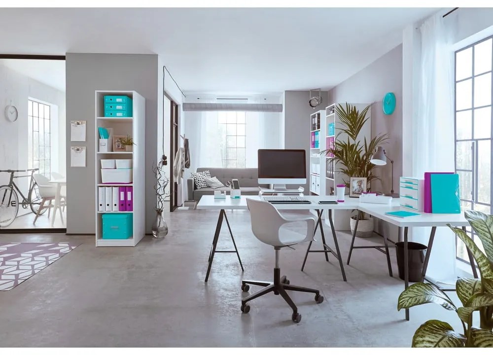 MyBox fehér-türkizkék asztali rendszerező, hossz 31 cm - Leitz