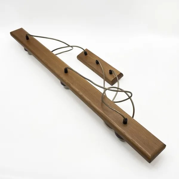 AIDA zsinóros függeszték 3x E27/15W/230V átmérő 25 cm tölgy/rafia