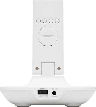 Asztali lámpa, LED, szabályozható, Qi töltővel, USB, HOME, fehér (VLMLA10Q)