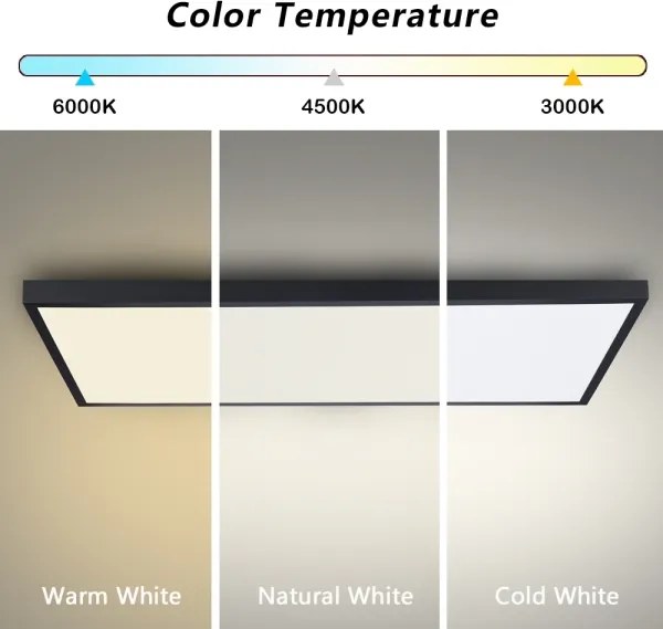 Brilagi -LED Fürdőszobai mennyezeti lámpatest FRAME LED/96W/230V 120x60 cm IP44 fekete