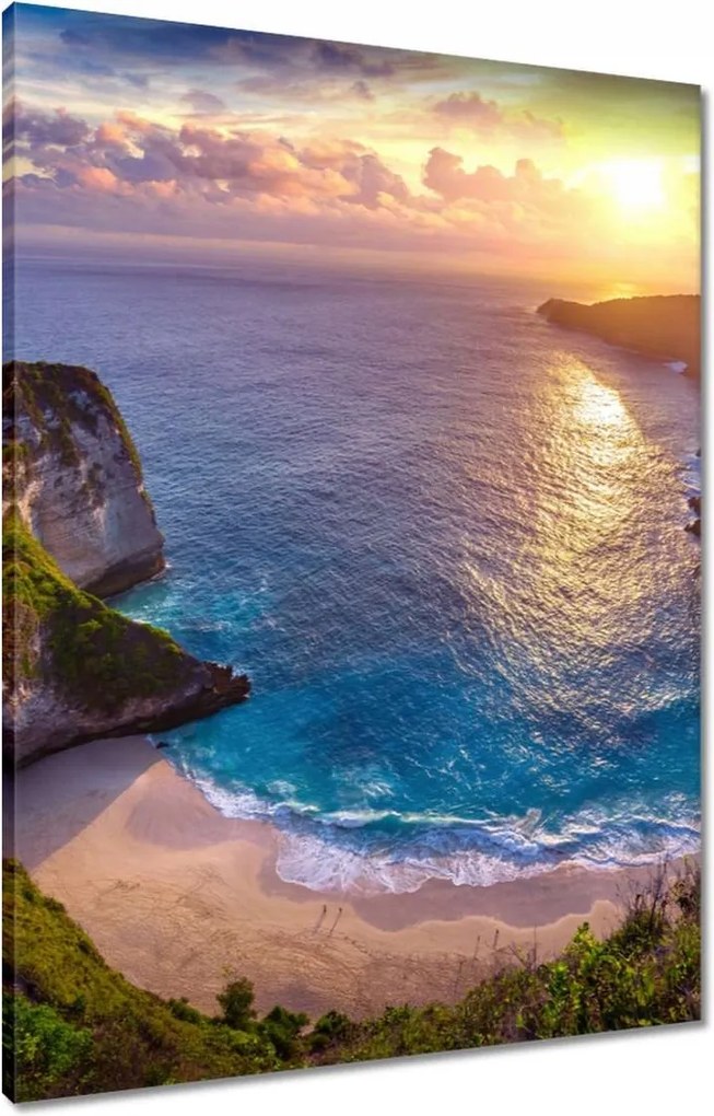 Vászonkép 60x80 Naplemente a tengerparton