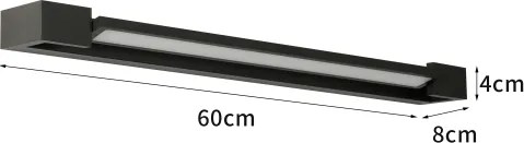 BRILAGI - LED Kültéri fali lámpa AQUA LINE LED/18W/230V 60 cm IP44 fekete