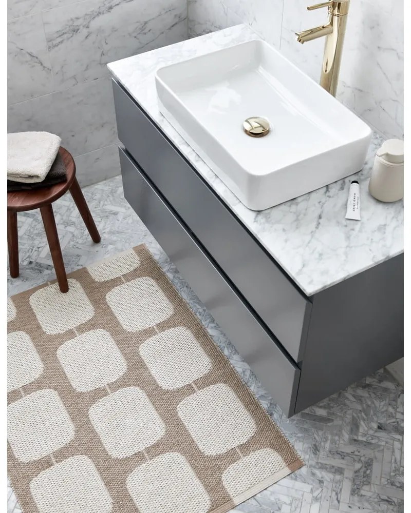 Bézs-krémszínű kültéri-beltéri futószőnyeg 70x200 cm Sten Light Nougat – Pappelina