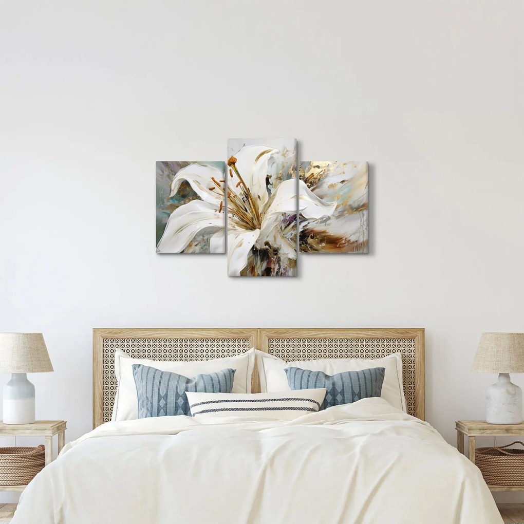Kép - Absztrakció liliommal (90x60 cm)