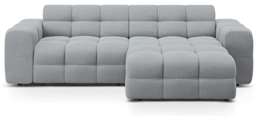 Szürke sarokkanapé (jobb oldali-heverő résszel) Kendal – Micadoni