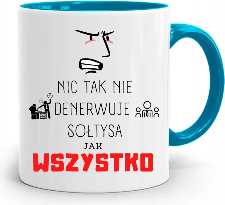 A Kék Bögre Semmi Sem Idegesít Annyira A fényképes nyomattal