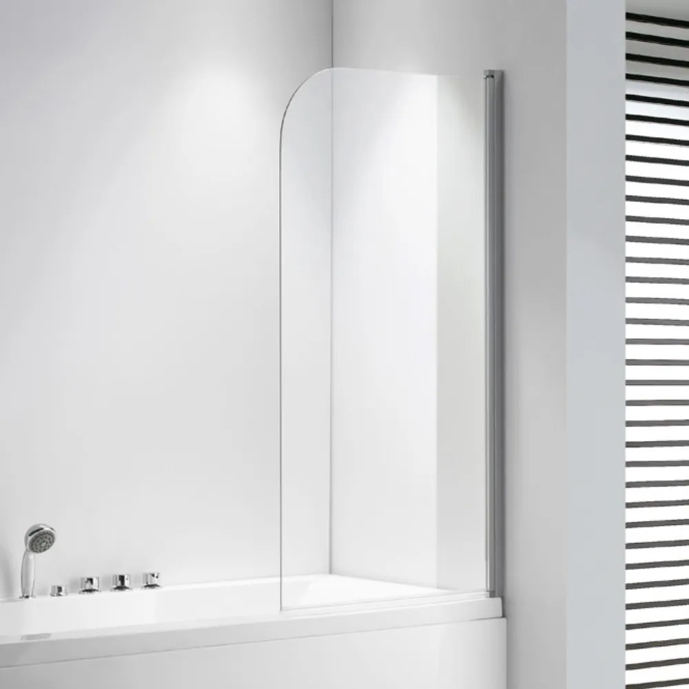 Stuxi Ravenna 75x140 cm 1 szárnyú kádparaván, 6 mm vízlepergető üveg, króm