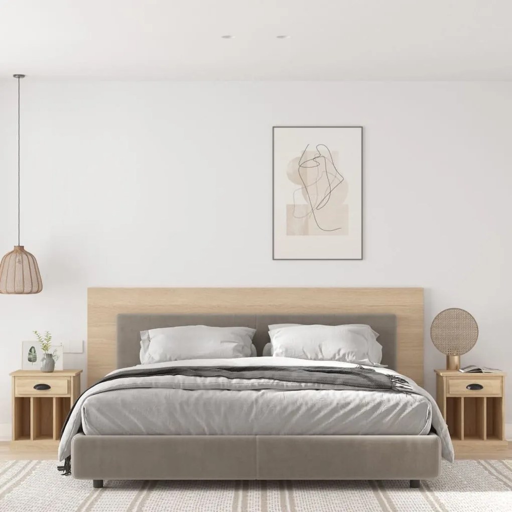 2 db sonoma tölgy éjjeliszekrény 43x36x50 cm