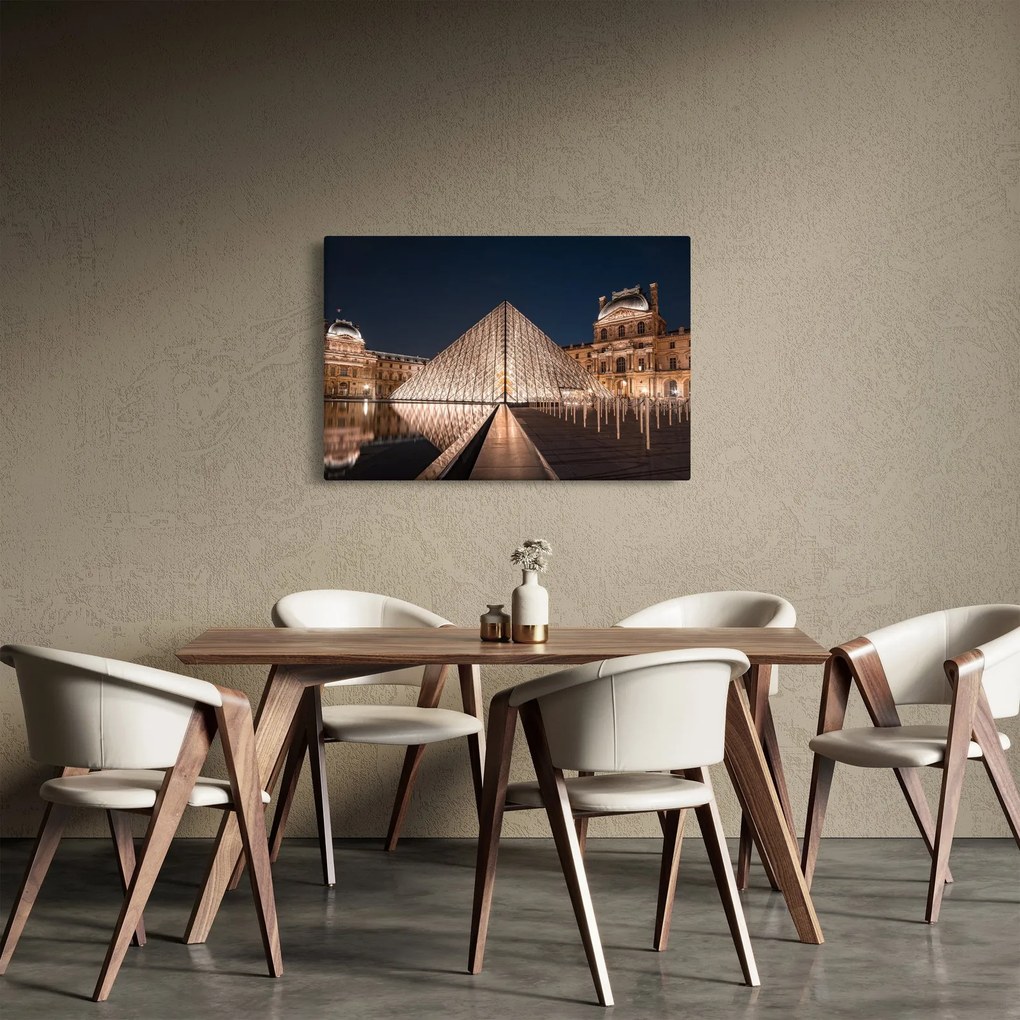 Kép - Louvre éjjel (90x60 cm)