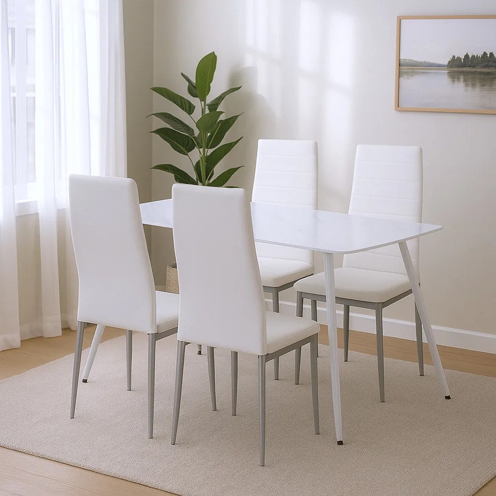 Tino NOVA Étkezőszék fehér-szürke színben