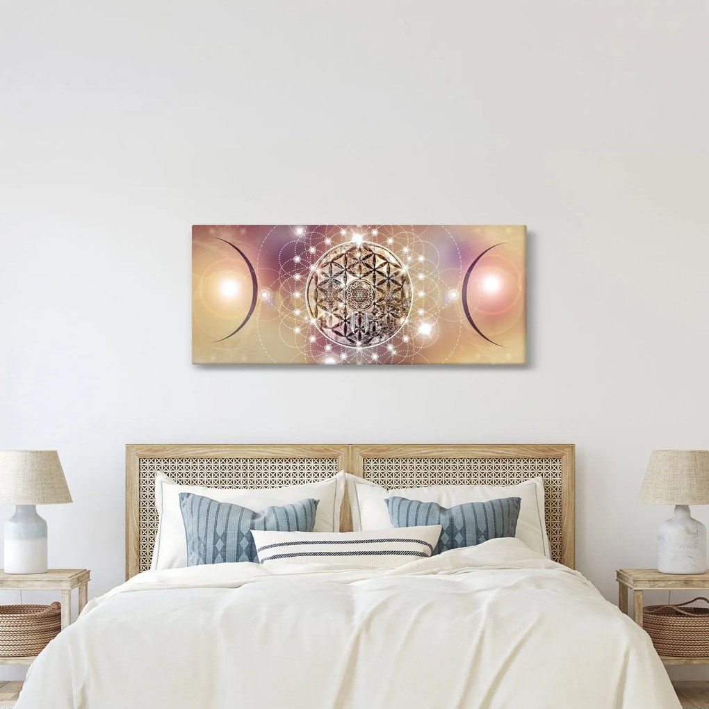 Kép - Mandala elemekkel (120x50 cm)