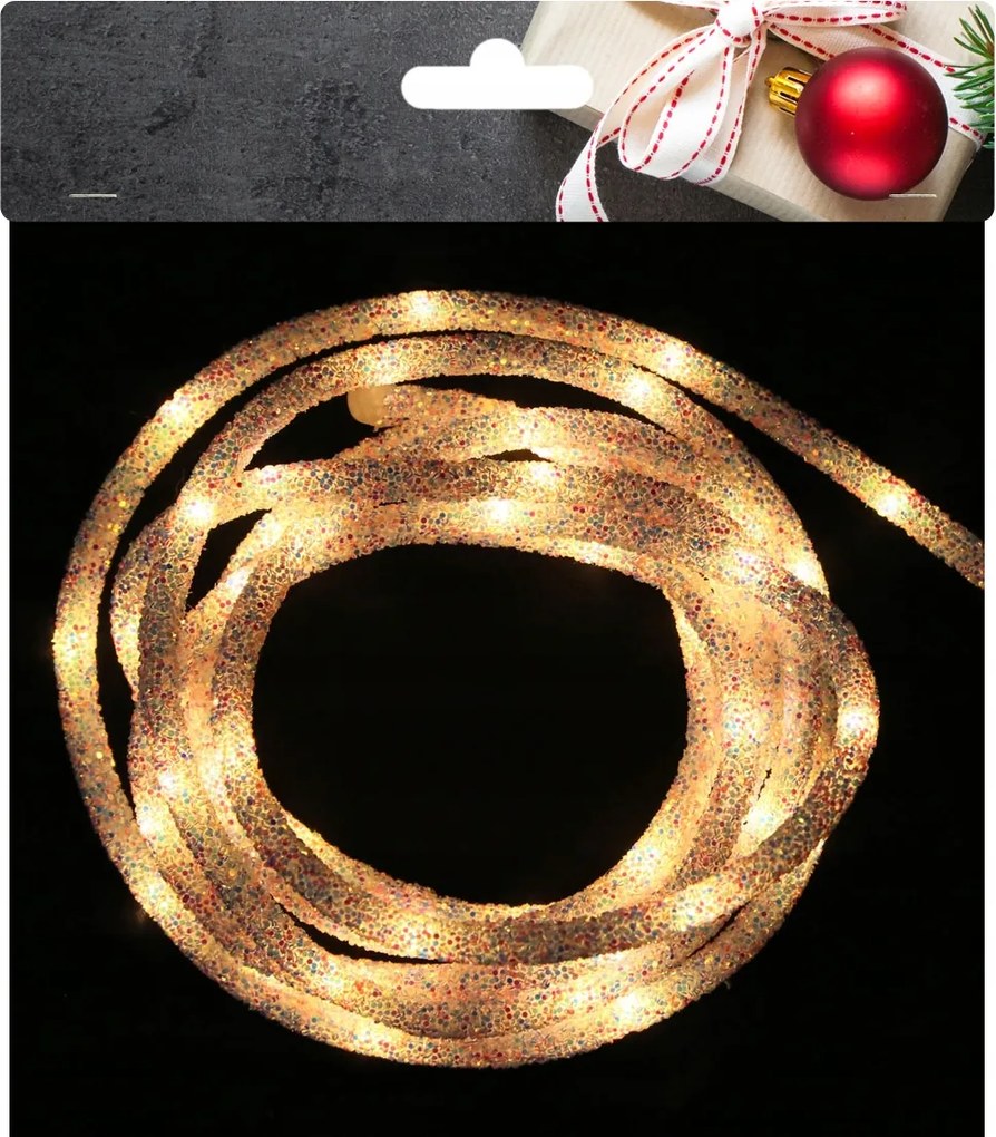 Led karácsonyfa izzósor, szivárvány színű, 100 izzó