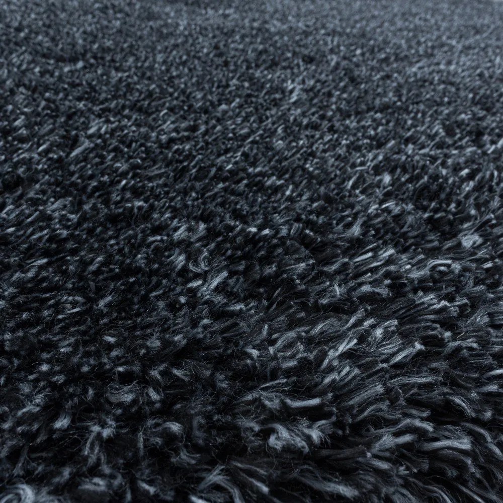Antracitszürke kerek szőnyeg ø 200 cm Fluffy – Ayyildiz Carpets
