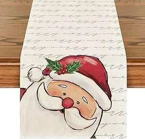 Karácsonyi Futópad Télapó Asztaldekoráció Karácsonyi Party 40 x 140 cm