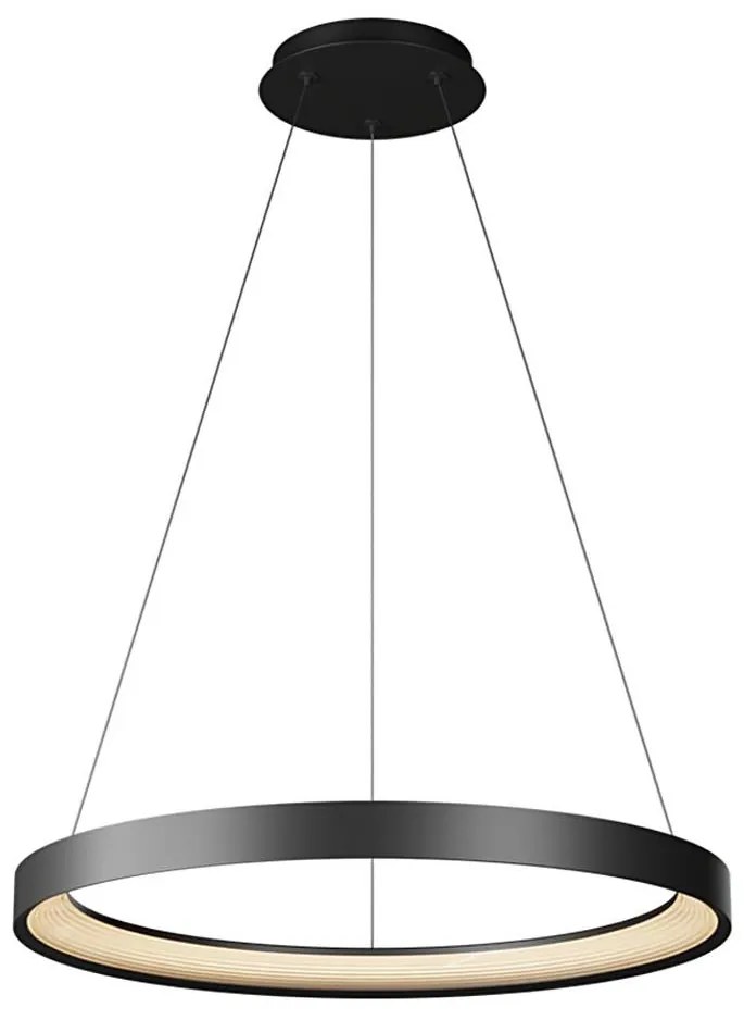 Top Light-LED Dimmelhető csillár zsinóron ORBIT LED/40W/230V 3000-6500K átm. 50 cm fekete + távirányító
