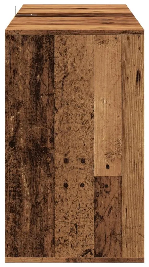 antik fa színű szerelt fa tálalószekrény 120x41x75 cm