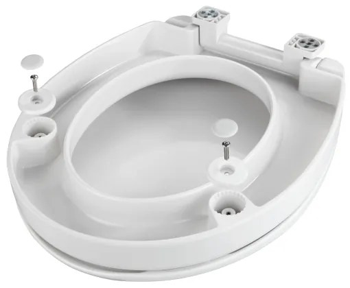 WENKO 21905100-SECURA WC-ülőke 37x44 cm fehér/szürke