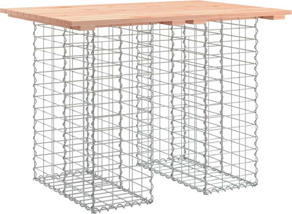 vidaXL tömörfa kerti asztal gabion mintával 100 x 70 x 72 cm Douglas