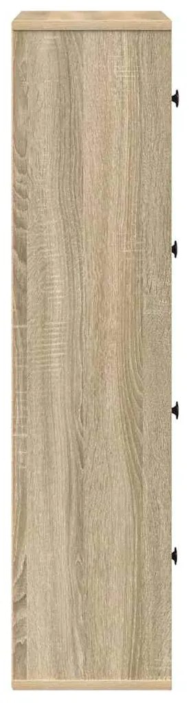 sonoma tölgy színű szerelt fa könyvespolc 60x24x101,5 cm