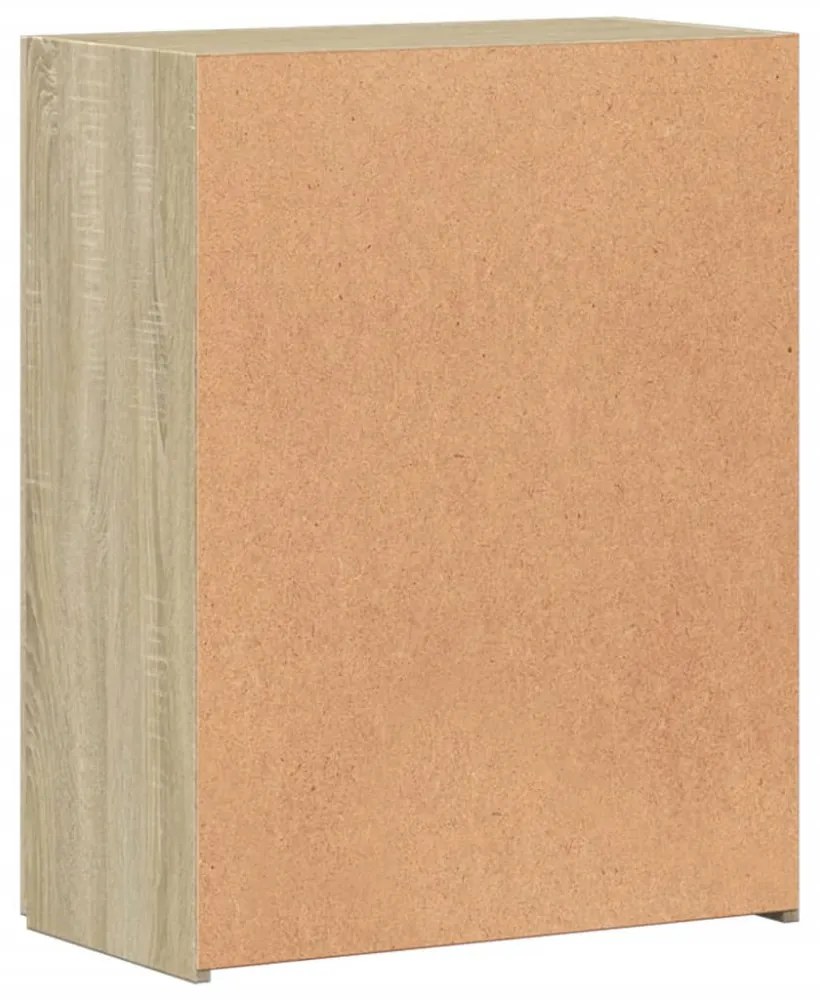 sonoma tölgy színű szerelt fa irattartó szekrény 60x32x77,5 cm