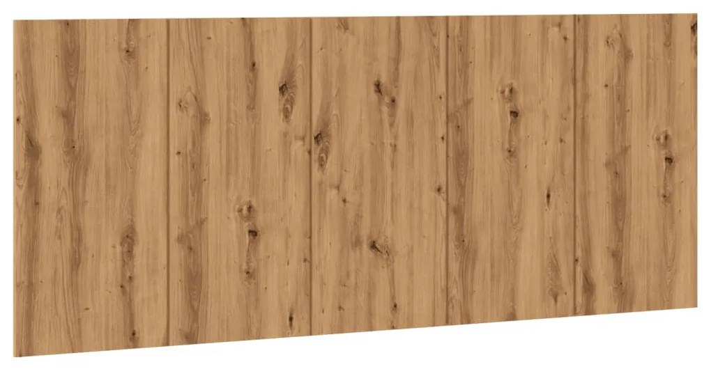 kézműves tölgy színű szerelt fa ágyfejtámla 200x1,5x80 cm