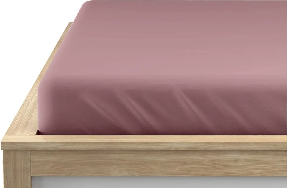 Jersey gumis lepedő lycrával sötétlila 90 x 200 cm