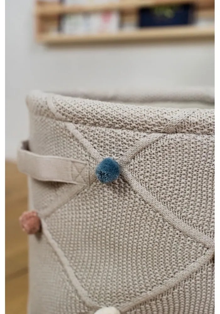 Világosbarna textil játéktároló kosár ø 30x35 cm Taupe – Kindsgut