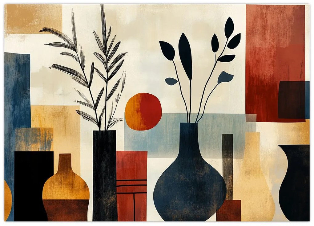 Kép - Kubista vázák (70x50 cm)