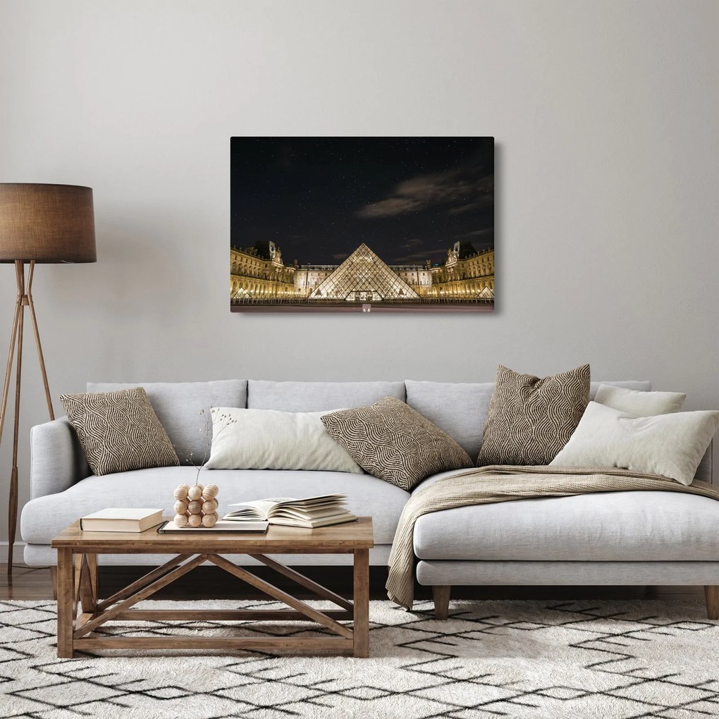 Kép - Louvre éjjel (90x60 cm)