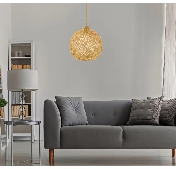 Csillár zsinóron JUTE 1xE27/60W/230V bézs