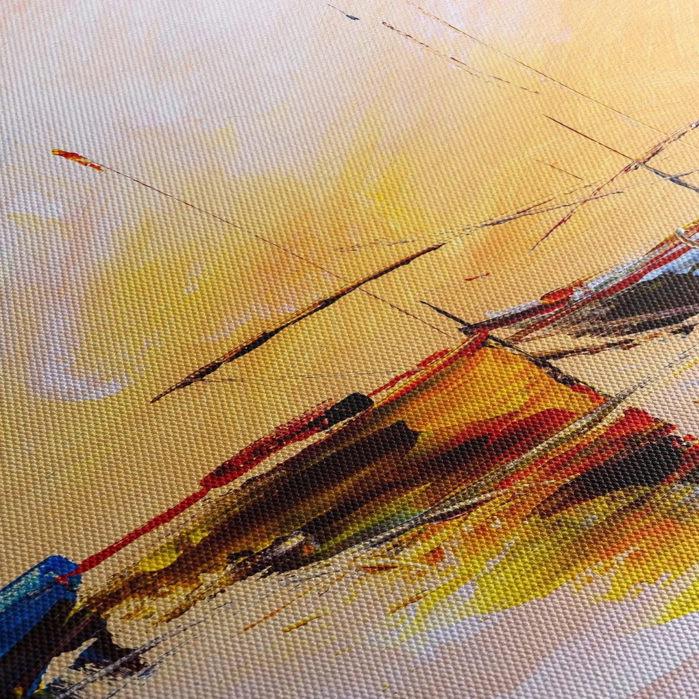 Kép - Csónak, festmény (90x60 cm)