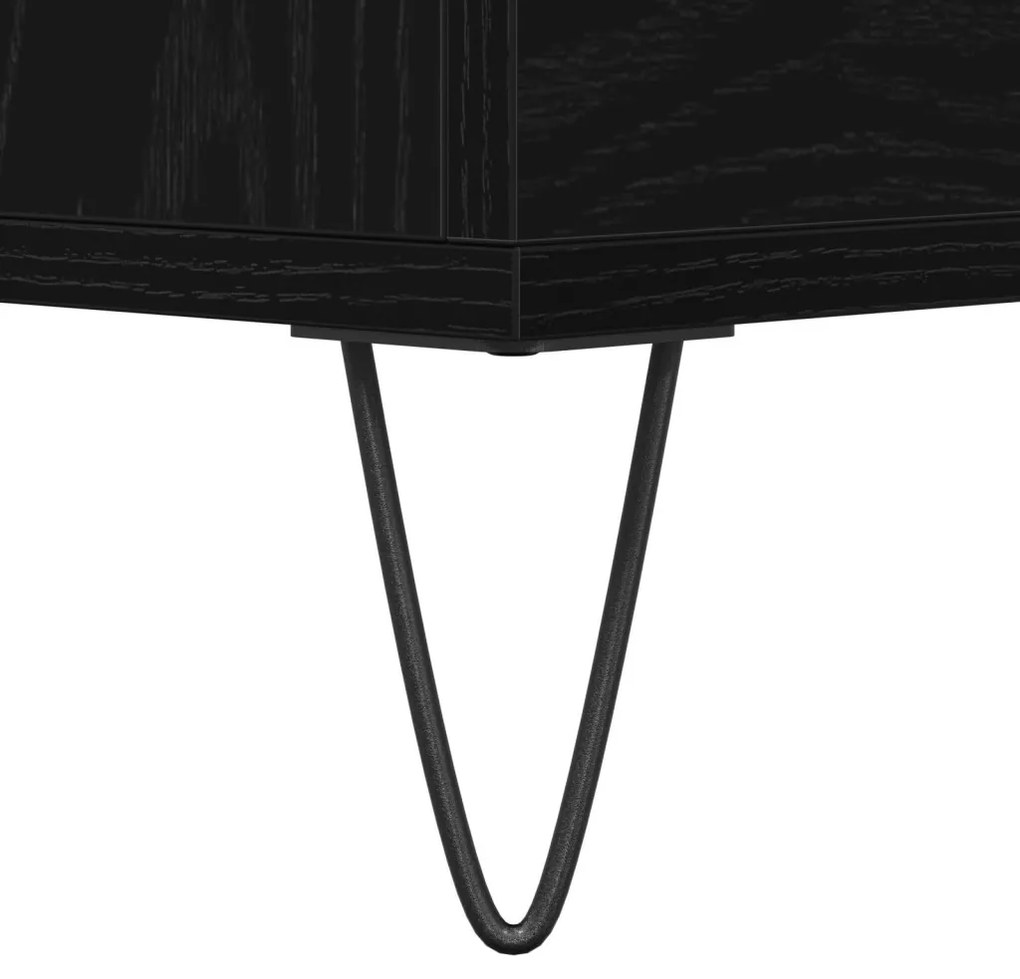 vidaXL Széf fiókkal Musta tammi 60 x 35 x 70 cm Faanyag